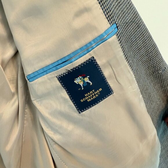 🕴️ Hart Schaffner Marx 46L Sport Coat – Classic Houndstooth Check - Picture 3 of 6